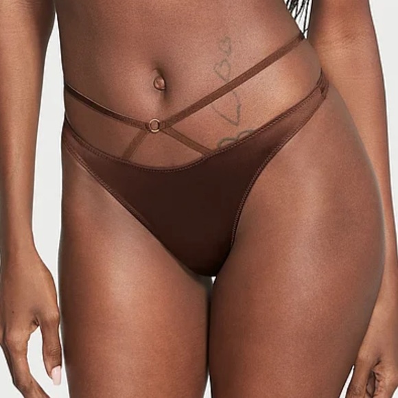 Victoria’s Secret Strappy Thong Panty Black M - Picture 7 of 8